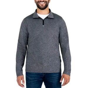 Gerry Men's 1/4 Zip pullover Long Sleeve Shirt, Gray‎ Medium